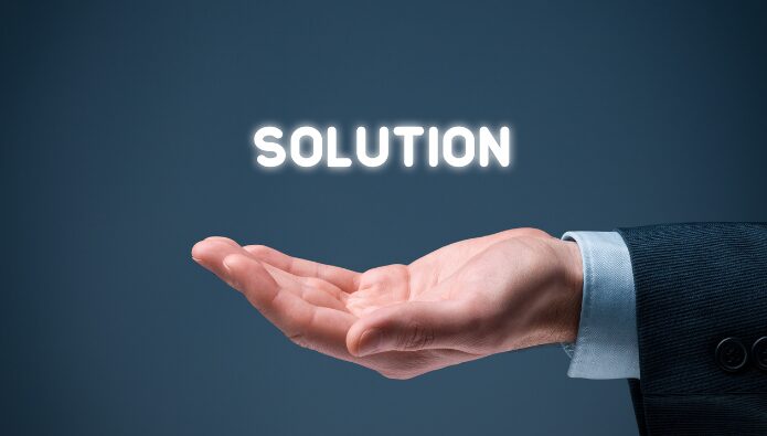 PAS-frameworket - s for solution - ordet solution over en hånd
