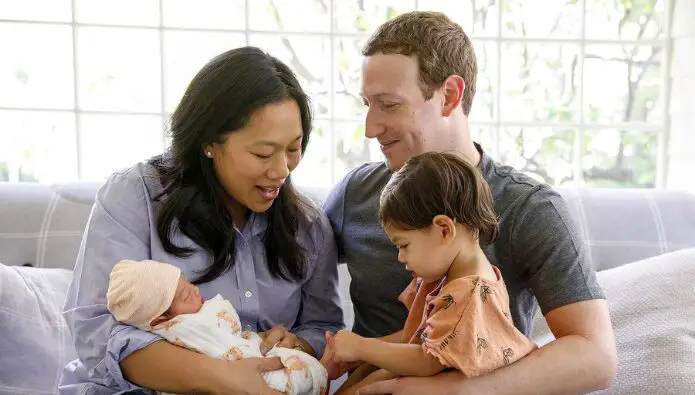 Mark Zuckerberg med kone og børn