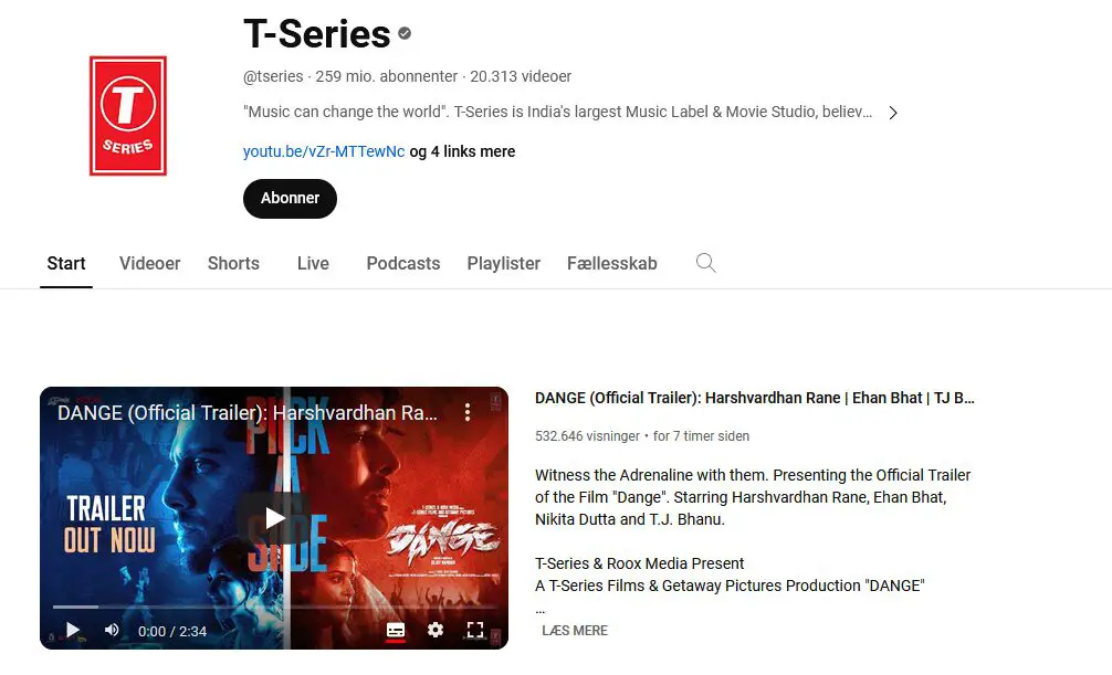 t-series youtube
