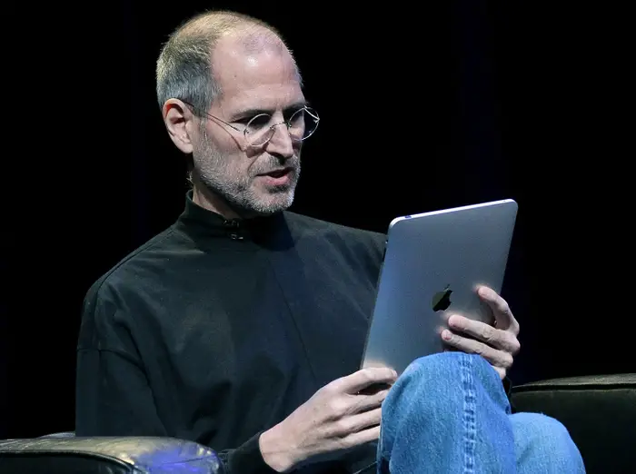 steve jobs og den første ipad