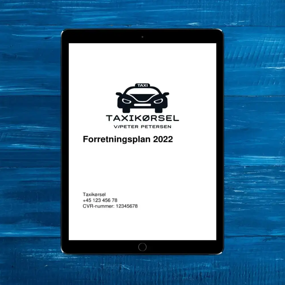 forretningsplanseksempler - forretningsplan eksempel forretningsplan for taxa
