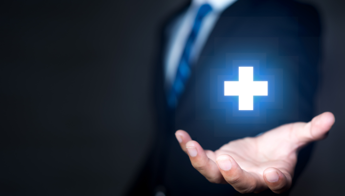 FAB-frameworket -B for benefits - en mand der holder et plus over sin hånd