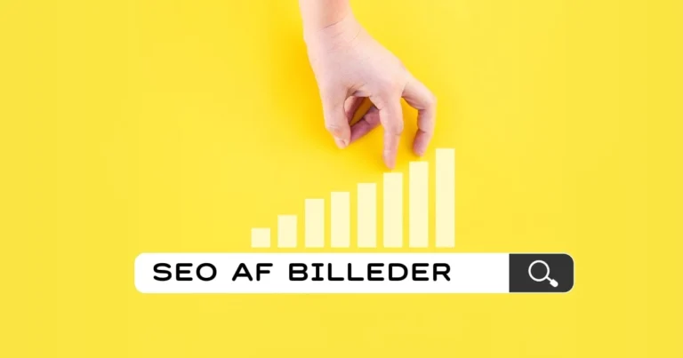 fremhaevet-billede-for-SEO-af-billeder-gul-baggrund-med-en-haand-der-kravler-op-af-trin