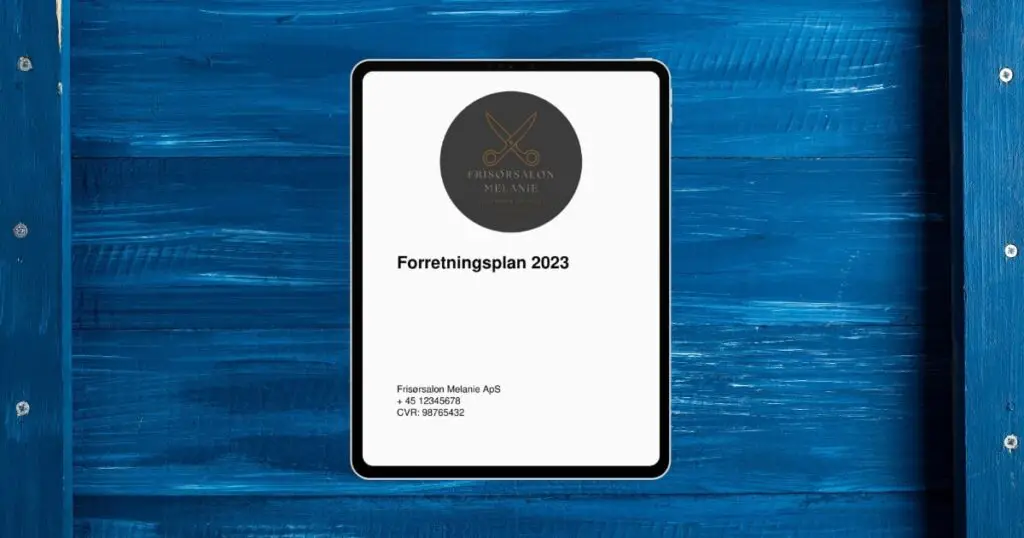 skabelon til forretningsplan