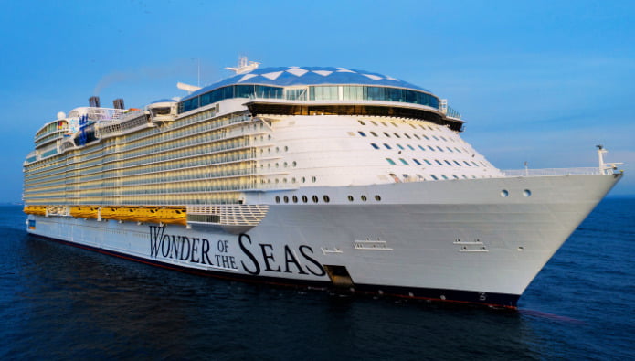 verdens største krydstogtskib royal caribbean wonder of the seas