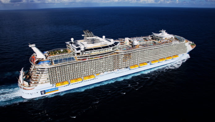 verdens største krydstogtskibe nummer 5 allure of the seas