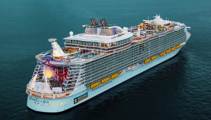 verdens tredjestørste krydstogtskib royal caribbean harmony of the seas