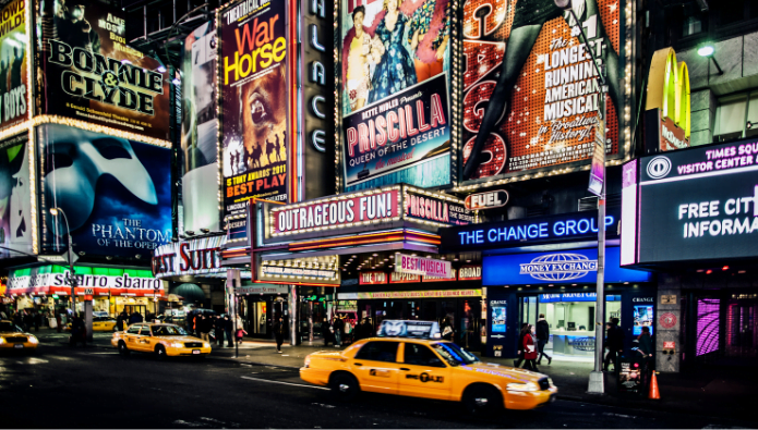 natteliv - broadway new york om aftenen